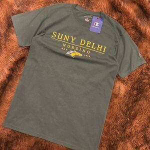 NWT Unisex/Mens Small Dark Green Champion Suny Delhi Nursing T-Shirt Broncos